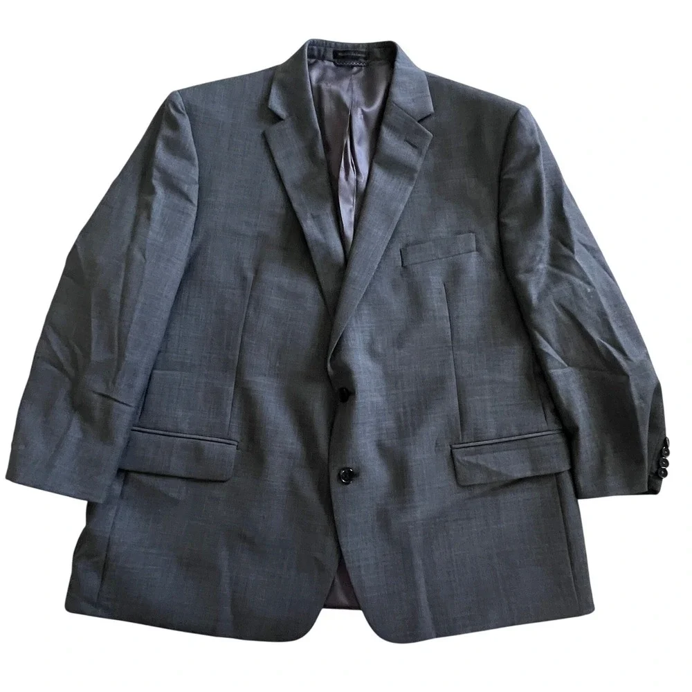 Lauren Ralph Lauren Blazer Mens 48R Charcoal Gray Wool Blend Sport Coat Jacket